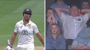 [Watch] Mitchell Marsh's father Geoff Marsh expresses disappointment as all-rounder walks back for 96 on day 3 of 2nd Test against Pakistan