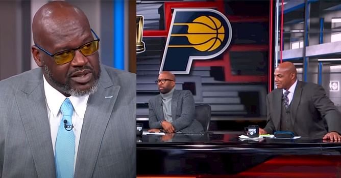 Watch: Charles Barkley snarkily laughs at Shaquille O'Neal as he attempts to dissect Pacers-Celtics game