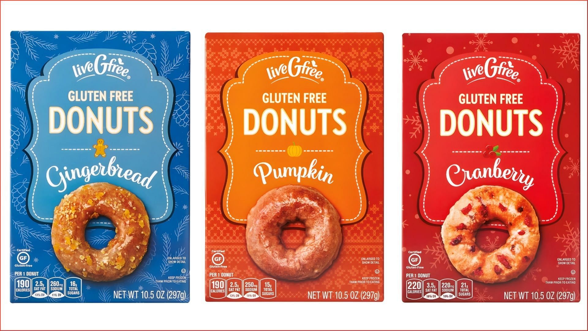 The gluten-free, LiveGfree donuts are priced at over $4.49 (Image via Aldi)