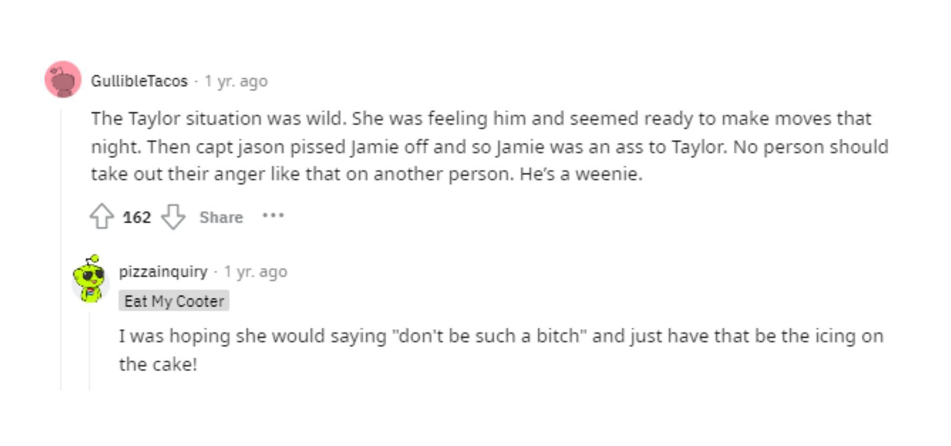 Redditors reacting to the downfall of Jamie Sayed (Image via Reddit)