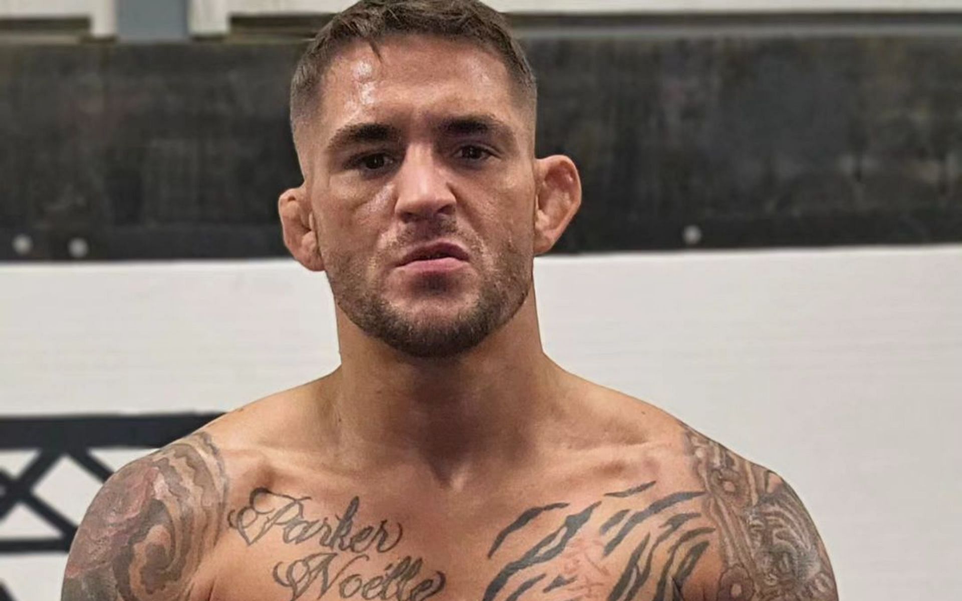 Dustin Poirier posing after training (Image courtesy @dustinpoirier on Instagram)