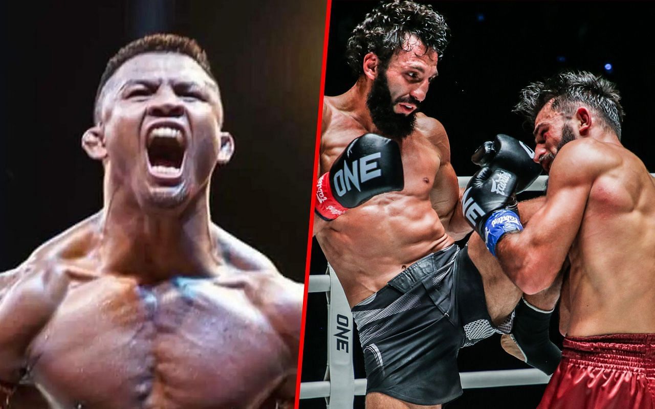 Buakaw (Left) gives credit to Chingiz Allazov (Right) for his last title defense