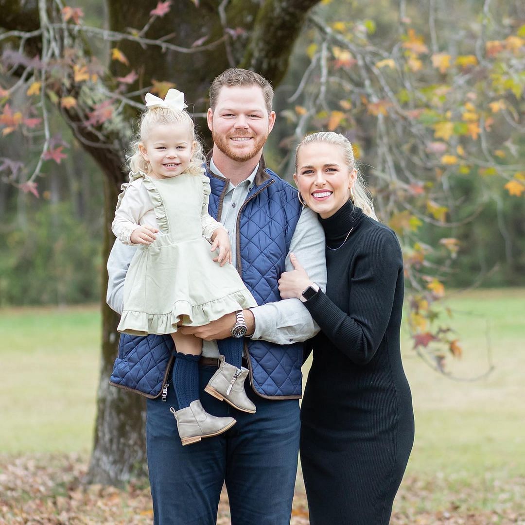 Brandon Woodruff with his wife, and daughter. Brandon Woodruff&rsquo;s official Instagram account - @b_woodruff24