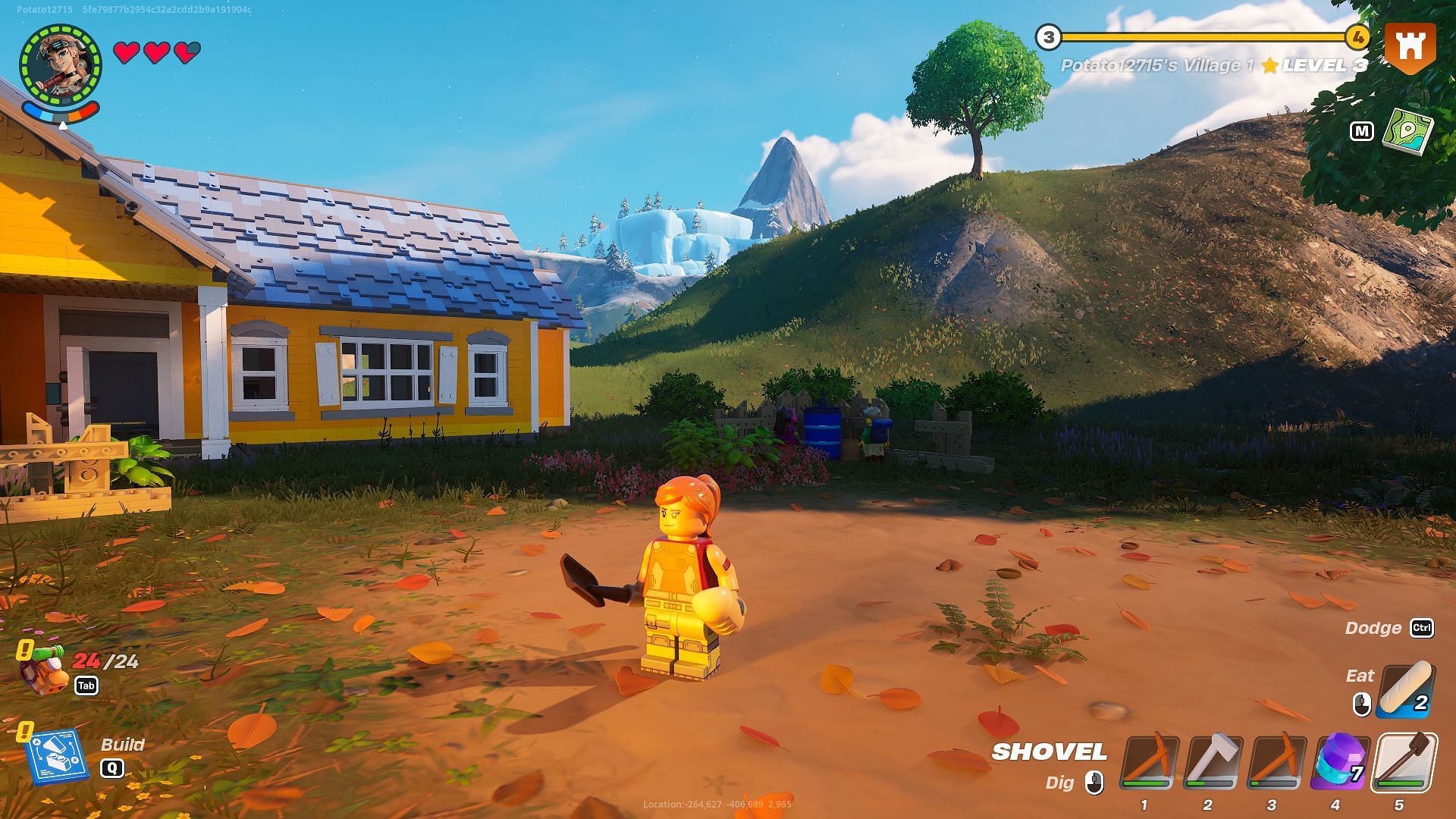 Try digging in different spots to collect Seeds (Image via Epic Games)