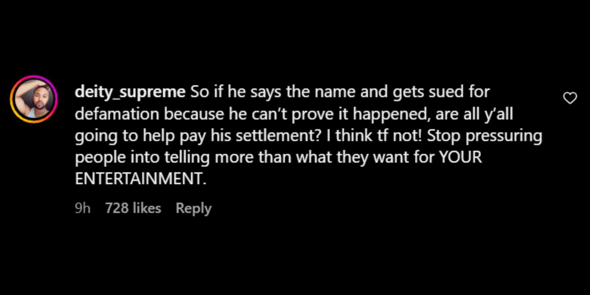 Keyes leaves the internet divided as he refuses to name his alleged harasser. (Image via Instagram/@theneighborhoodtalk)