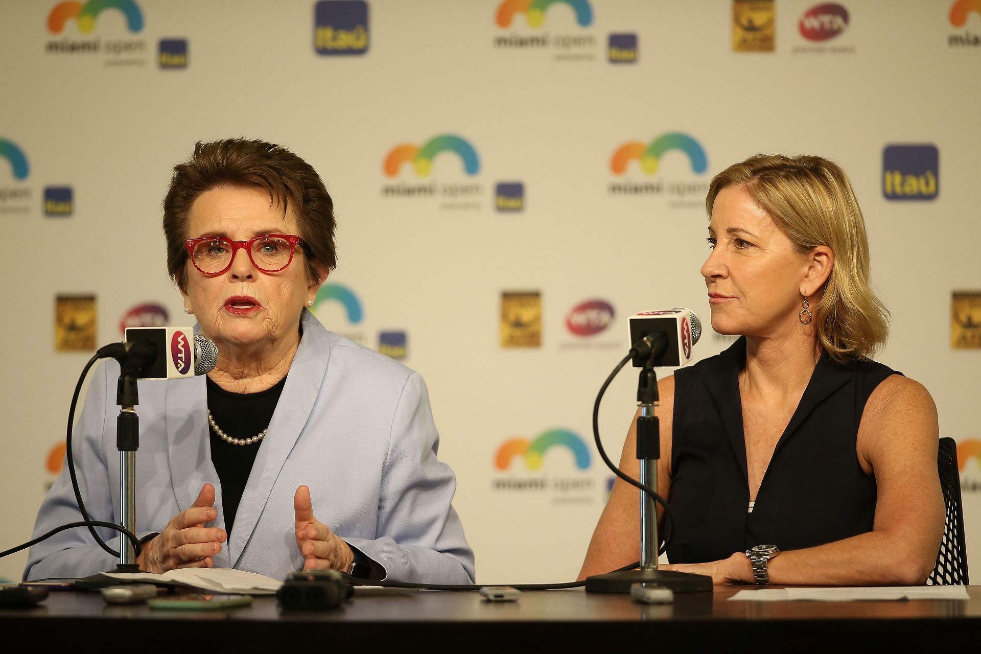 Billie Jean King and Chris Evert pictured together