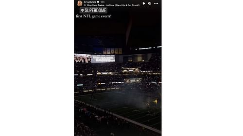 Olivia Dunne sat in the stands for her first NFL game (Image via livvydunne/Instagram)