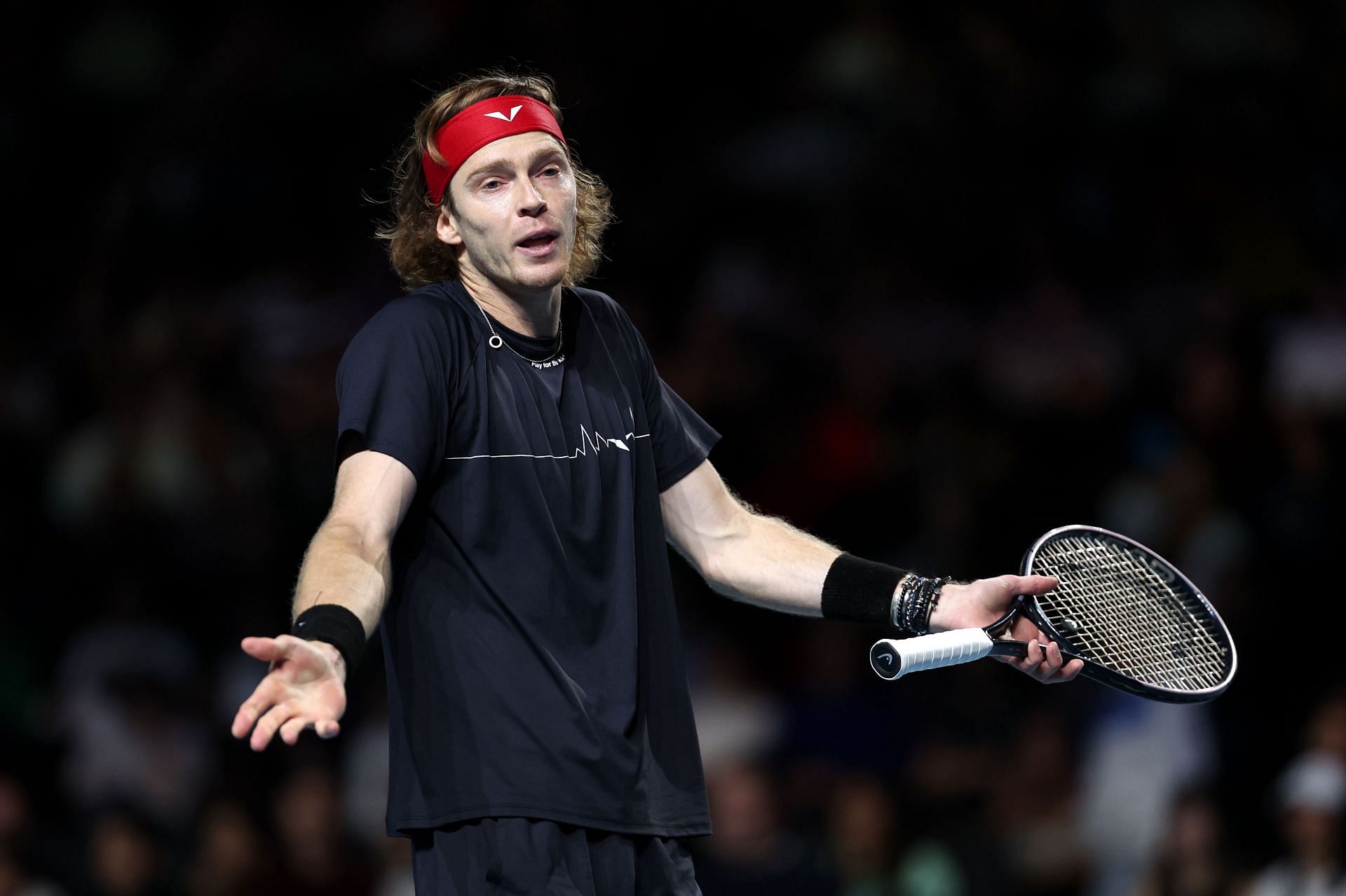Andrey Rublev at the Ultimate Tennis Showdown in London