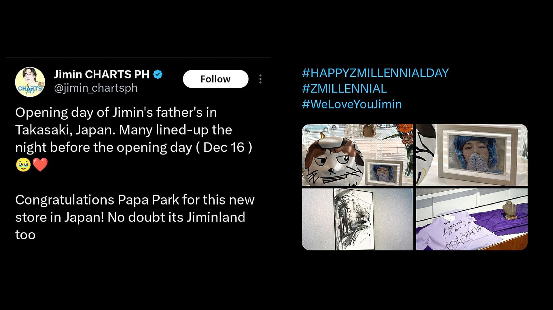 Fans go wild as people line up following the launch of Like Crazy singer&#039;s father shop ZMILLENIAL (Image via X)