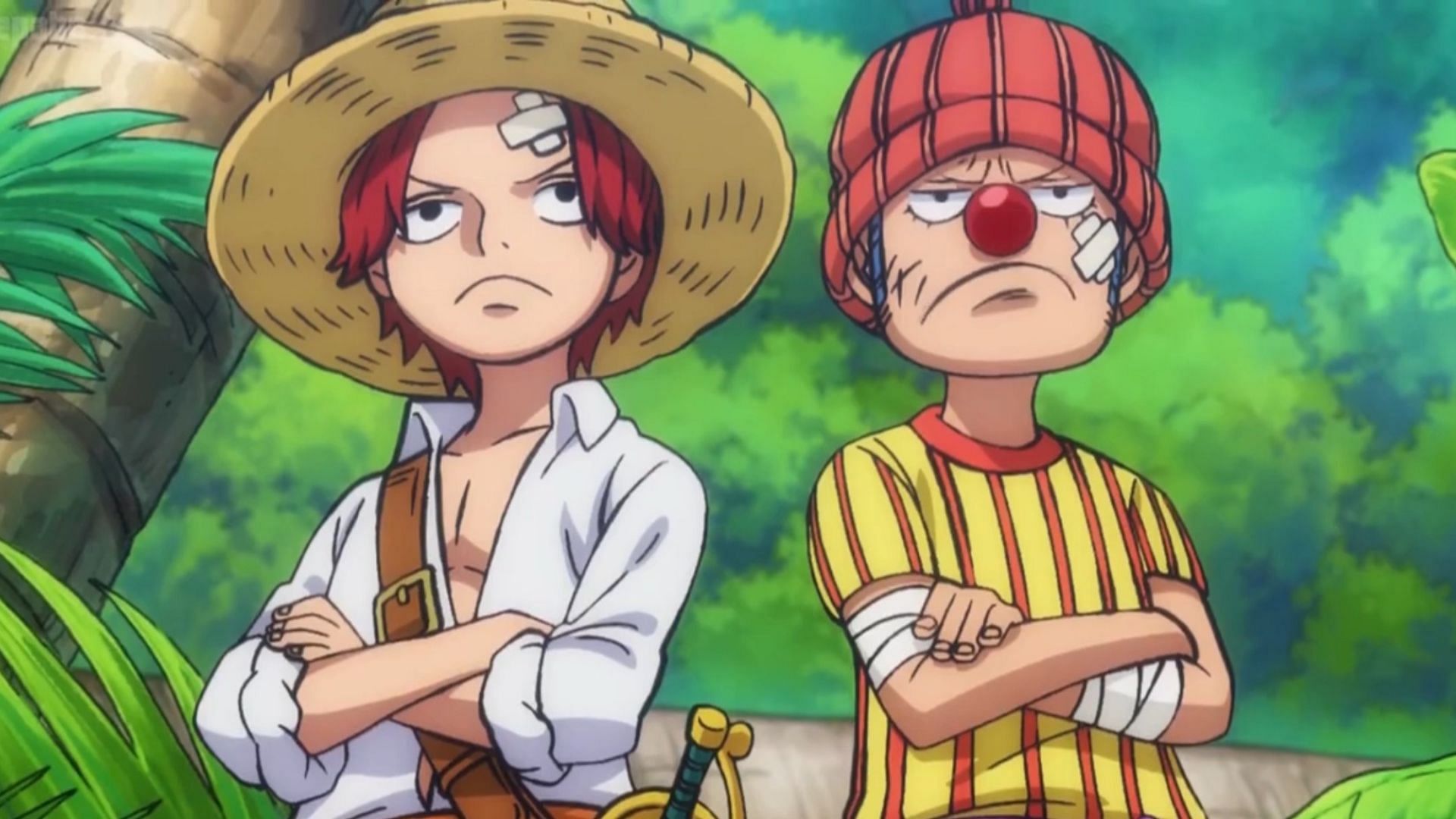 Shanks and Buggy when they were youngsters as seen in One Piece anime (Image via Toei Animation)