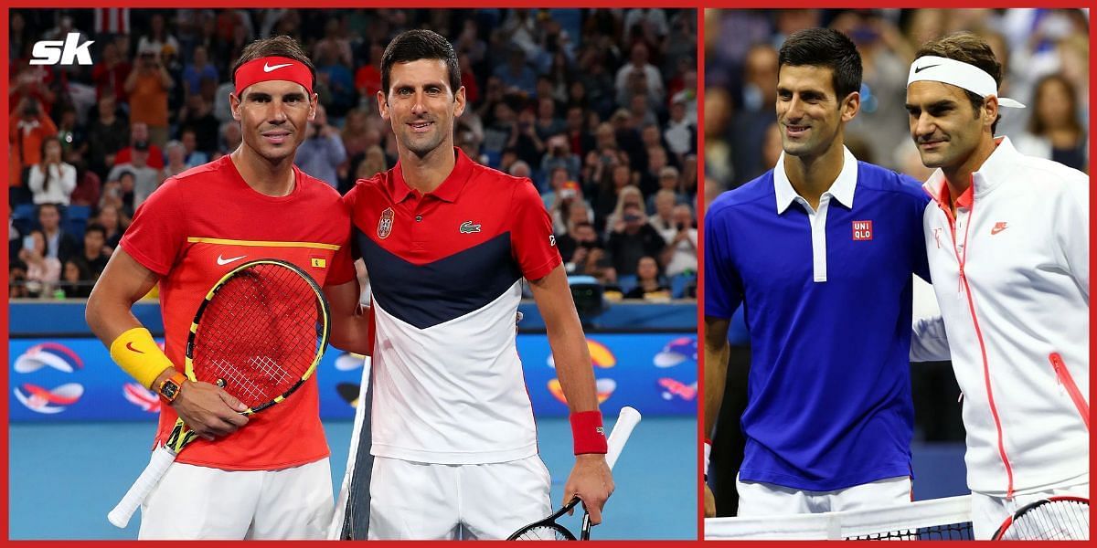 Novak Djokovic, Rafael Nadal and Roger Federer