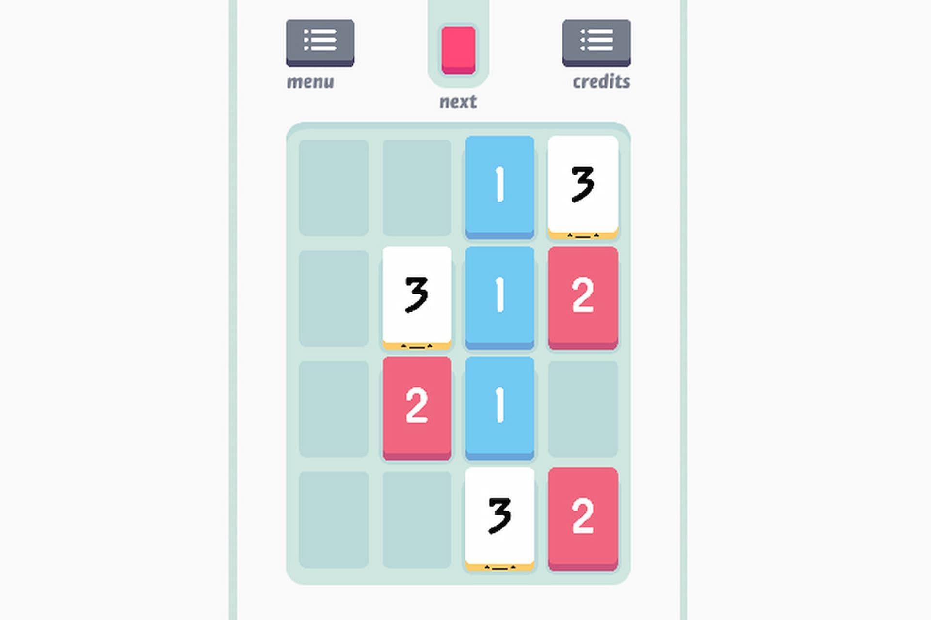 An in-game screenshot from Threes! (Image via App Store by Apple)