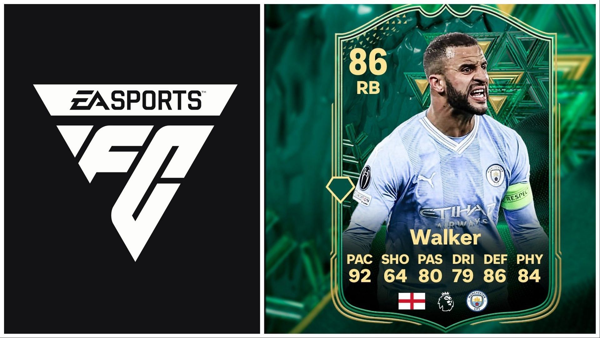 Winter Wildcards Walker has been leaked (Images via EA Sports and Twitter/FIFATradingRomania)
