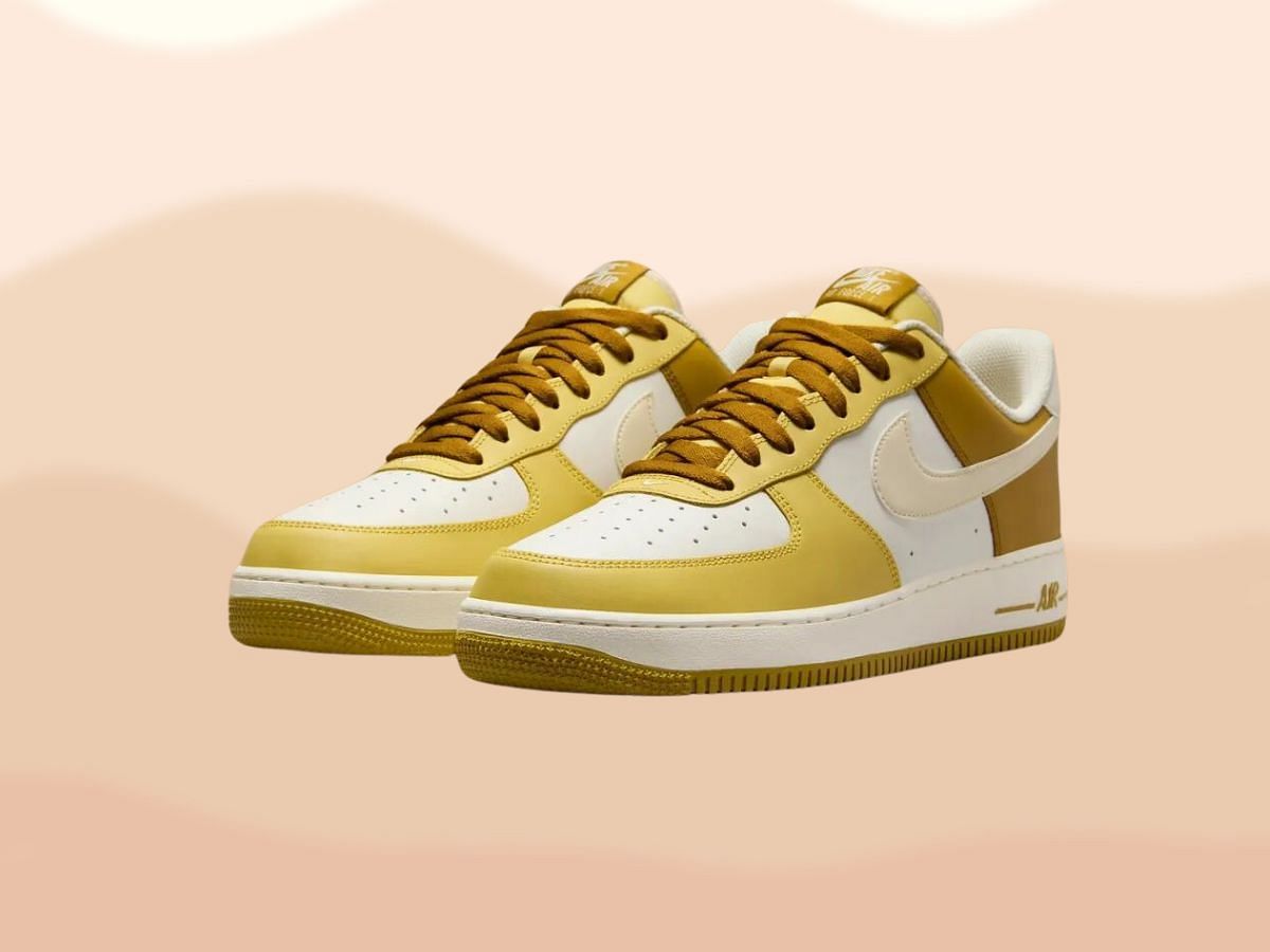 Nike air shop force shoes yellow