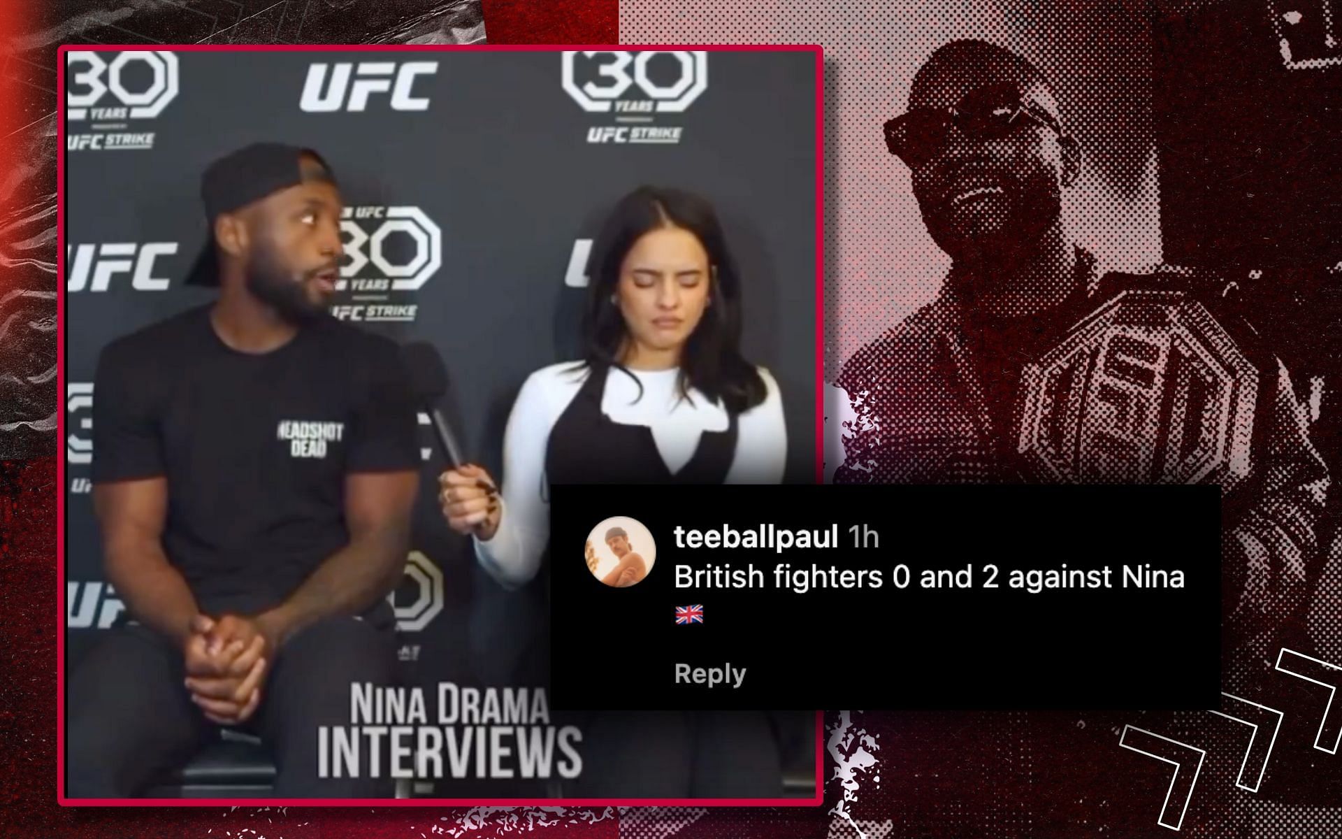 Leon Edwards&rsquo; (left) unusual question sparks reactions. [Image credits: @homeoffight and @leonedwardsmma via instagram] 