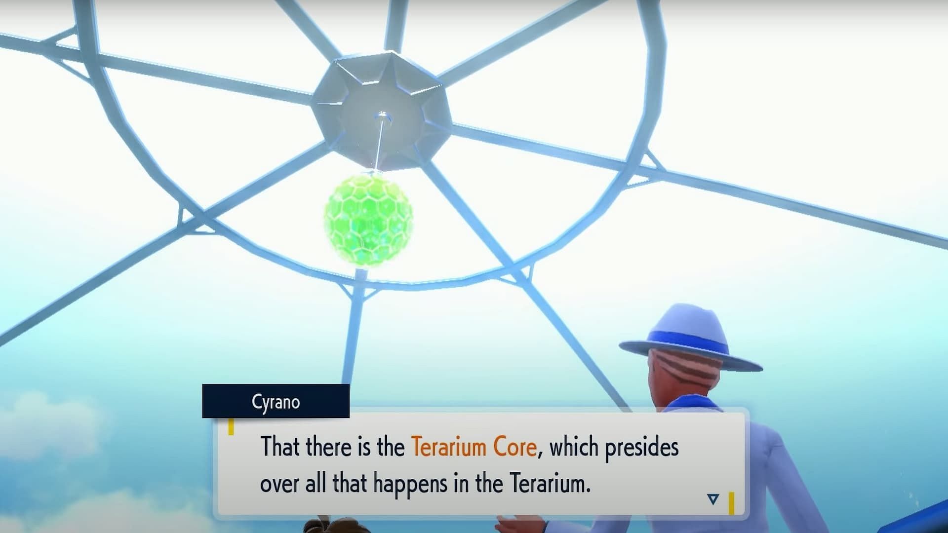 The Terarium Core in the center of the dome (Image via The Pokemon Company)