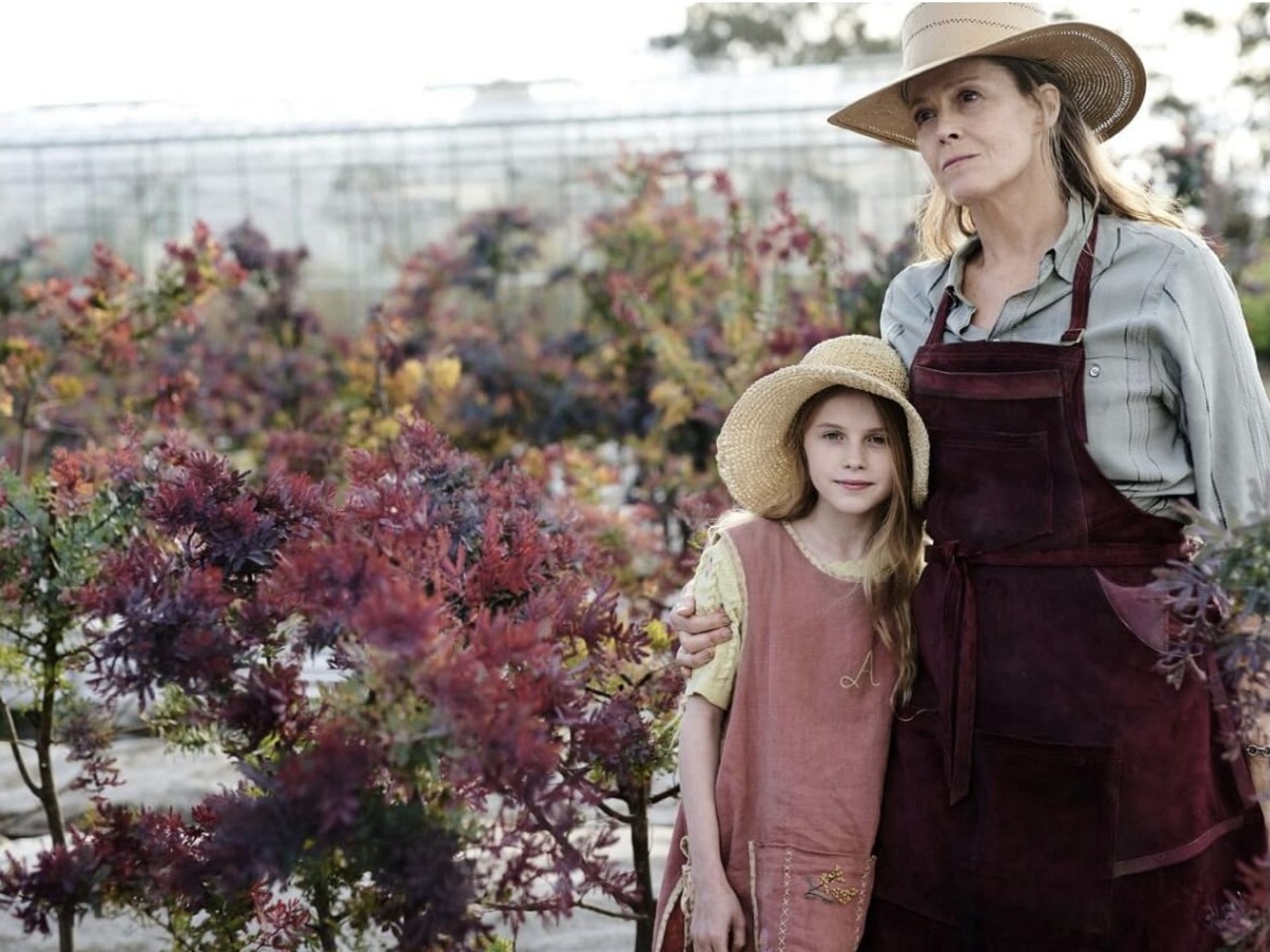 Alyla Browne and Sigourney Weaver in a scene from The Lost Flowers of Alice Hart (Image via IMDb)