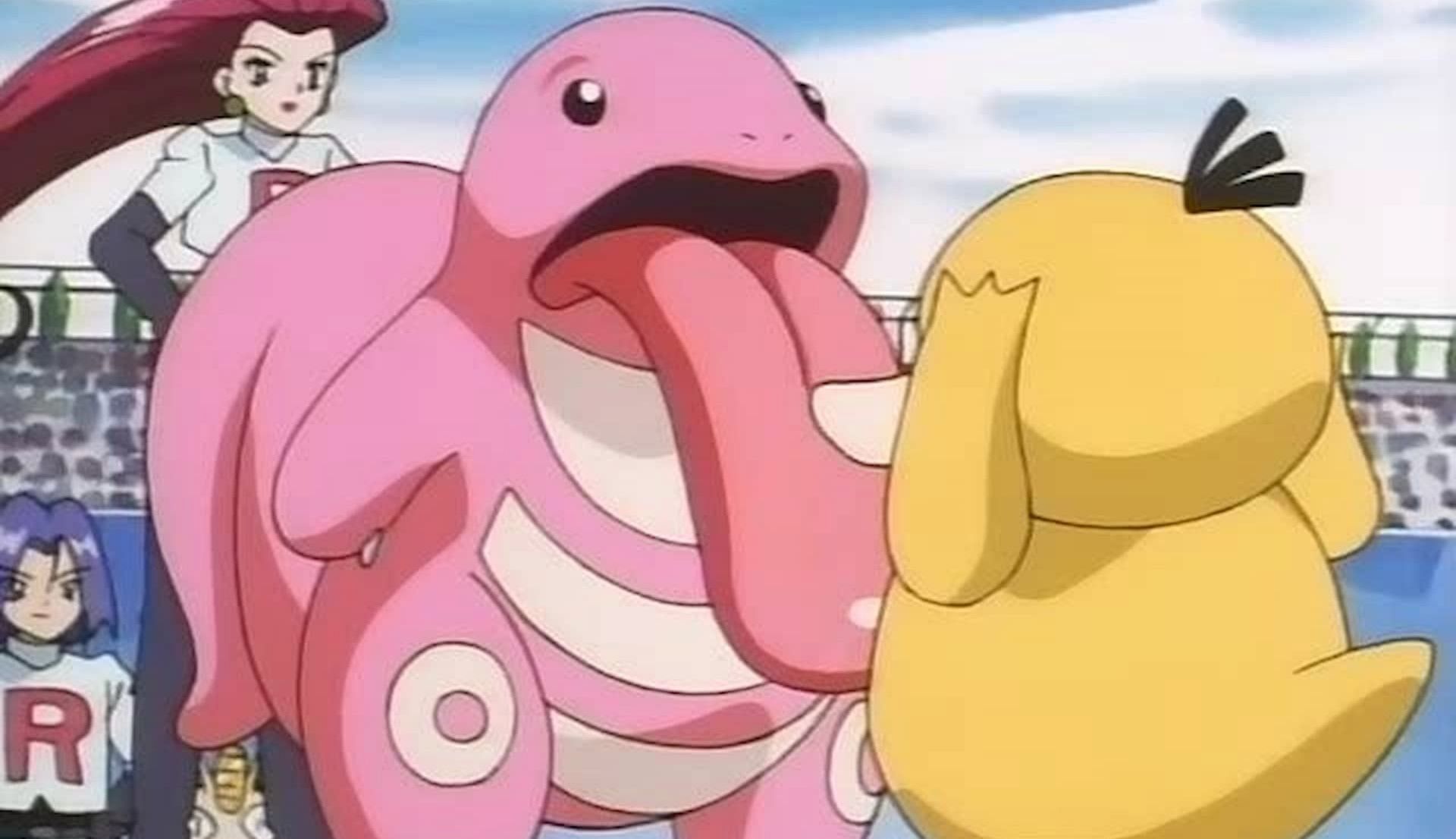 Psyduck faces Lickitung (Image via The Pokemon Company)