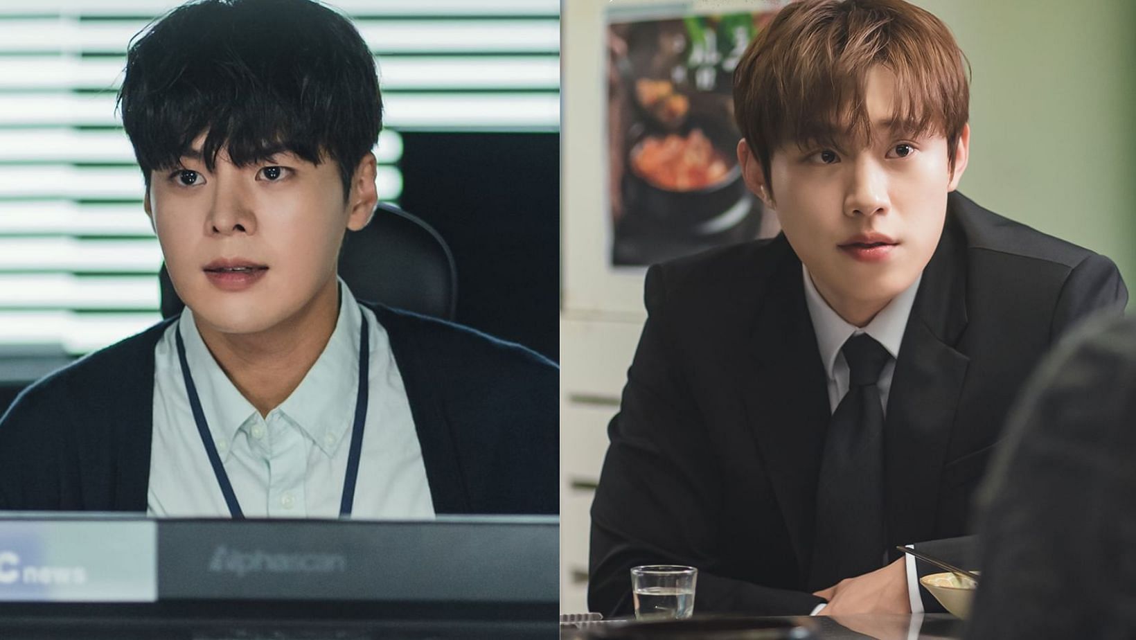 Kim Sung-cheol and Ryeoun in the cast line-up of drama Death Games. (Images via X/@TheAnnyeongOppa)