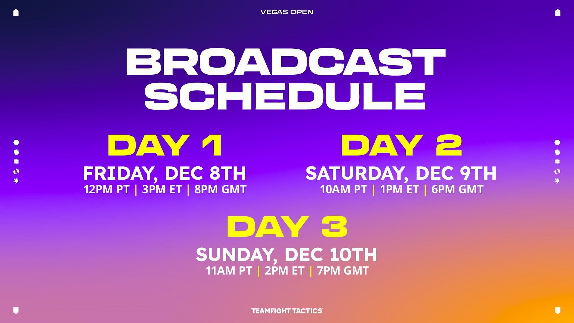 TFT Vegas Open broadcast details (Image via Riot Games)