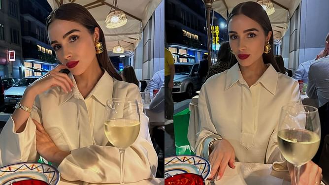 IN PHOTOS: Christian McCaffrey's fiance Olivia Culpo dazzles in stunning $800 Khaite outfit