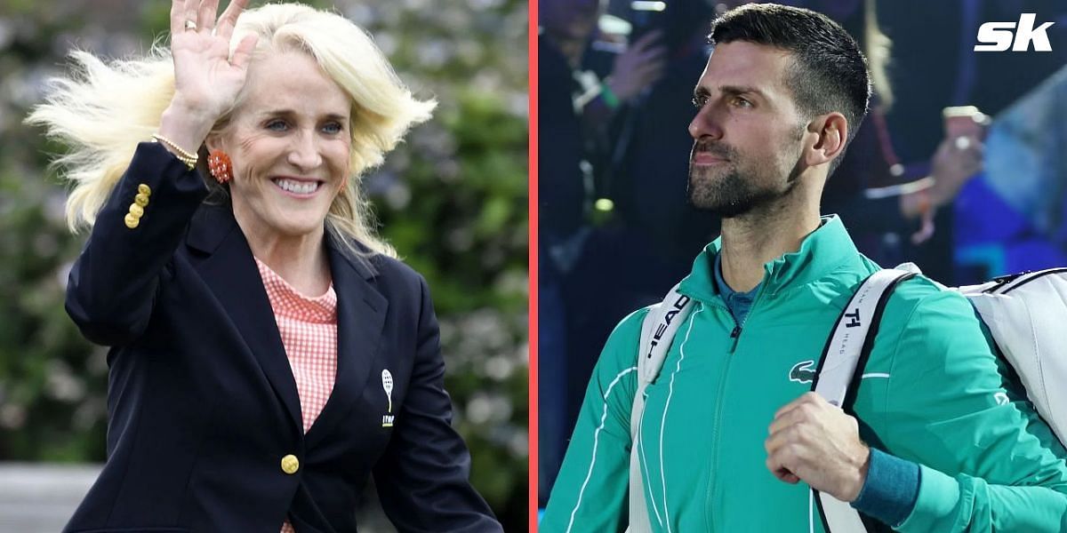 Tracy Austin (L) and Novak Djokovic (R)