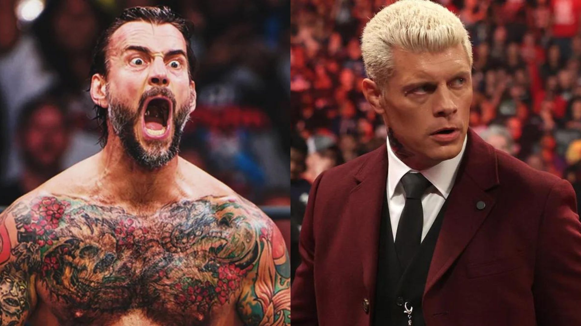 CM Punk (left), Cody Rhodes (right)