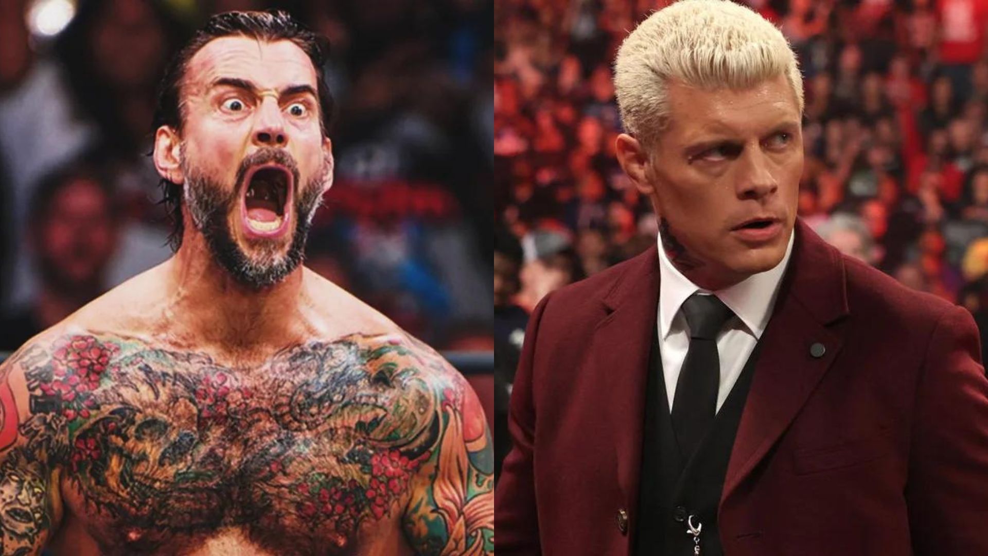 CM Punk (left), Cody Rhodes (right)