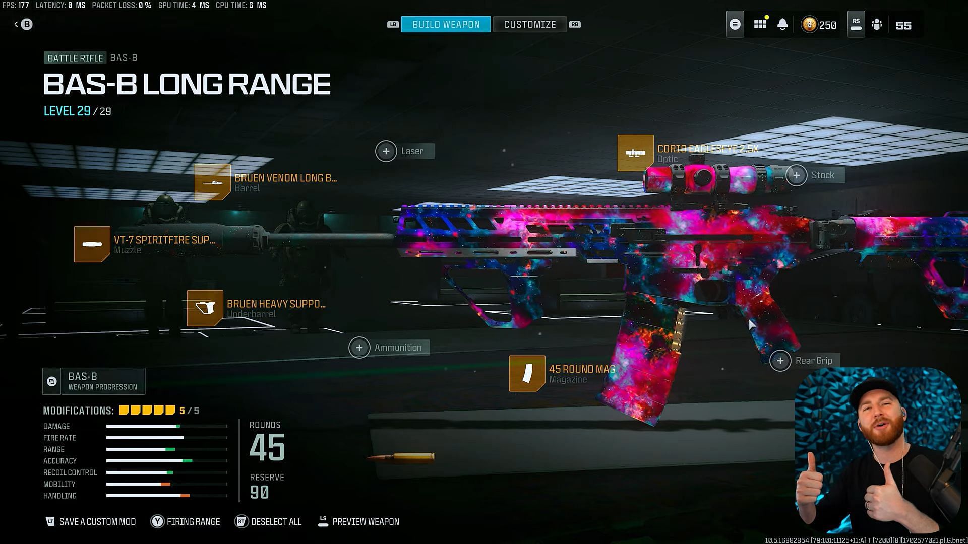 Best loadout for BAS-B in Warzone. (Image via Activision and YouTube/IceManIssac)