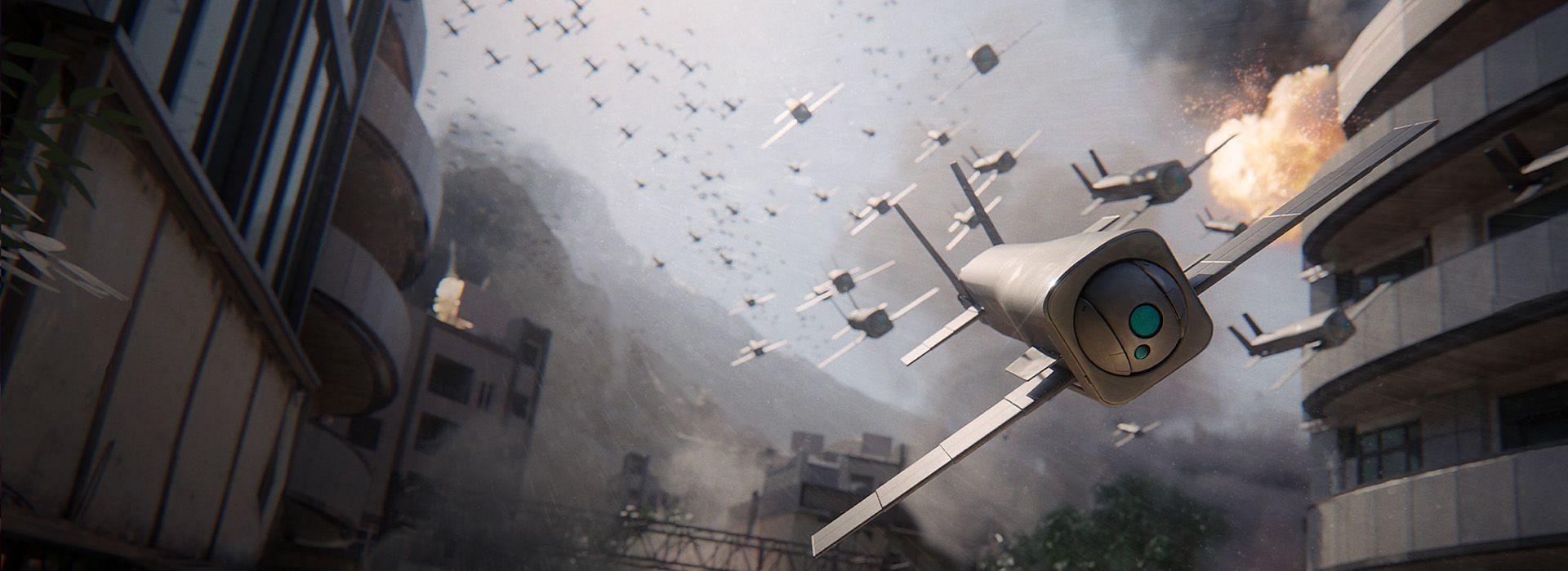 A large swarm of Mosquito Drones in Warzone (Image via Activision)