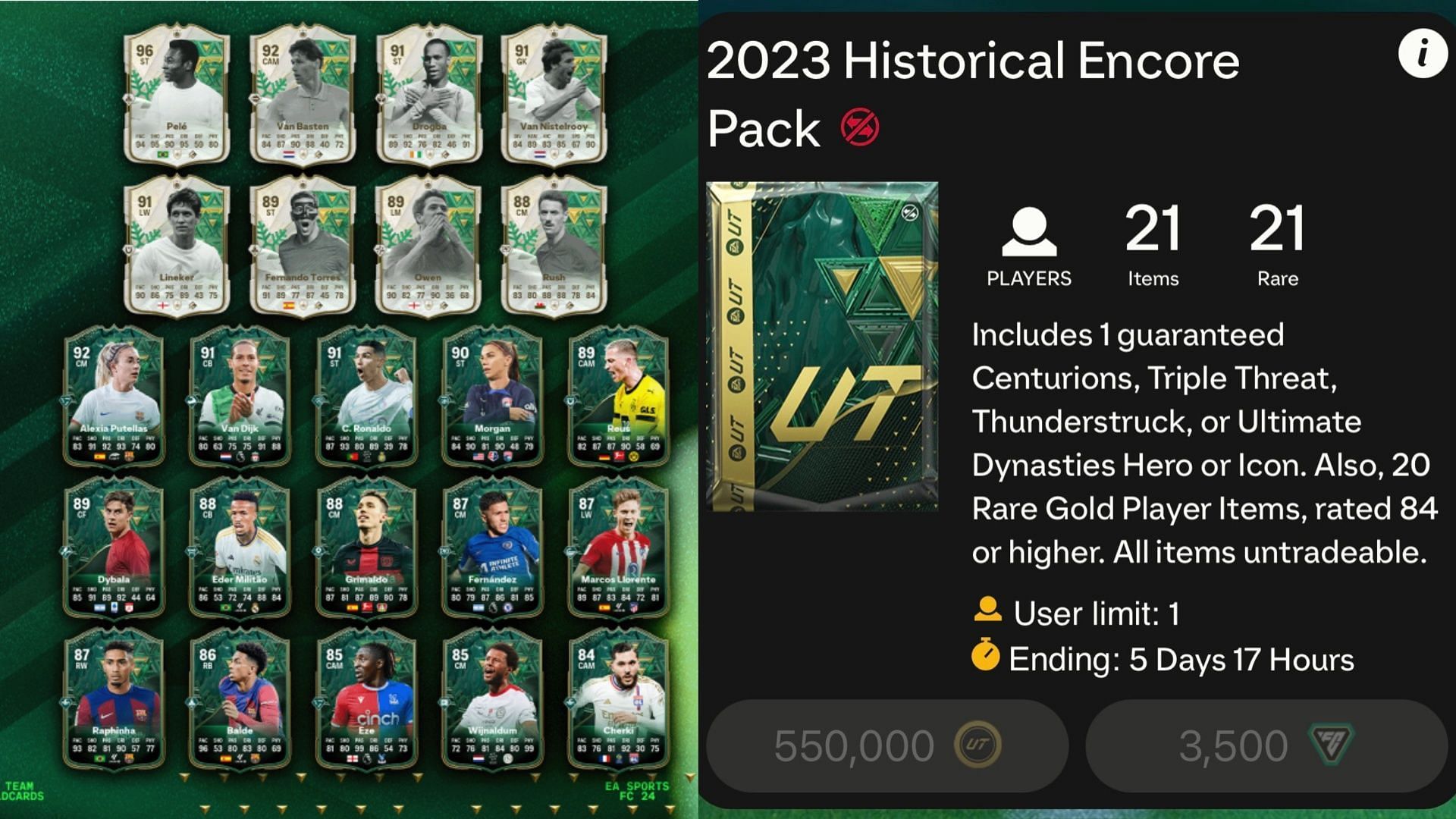 Is the EA FC 24 2023 Historical Encore Pack worth buying in Ultimate Team?