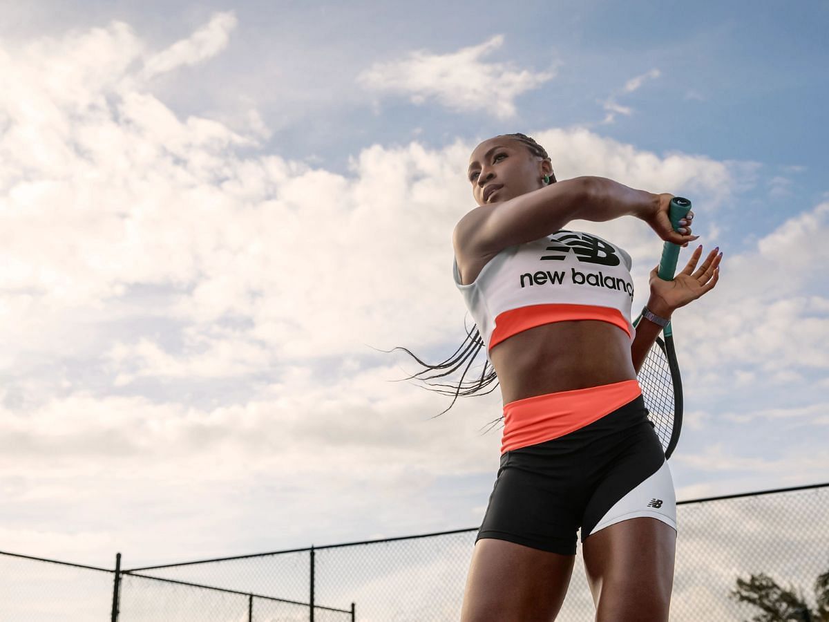 Coco Gauff, US Open medalist and NB ambassador, models for the partnership (Image via Australian Open website)