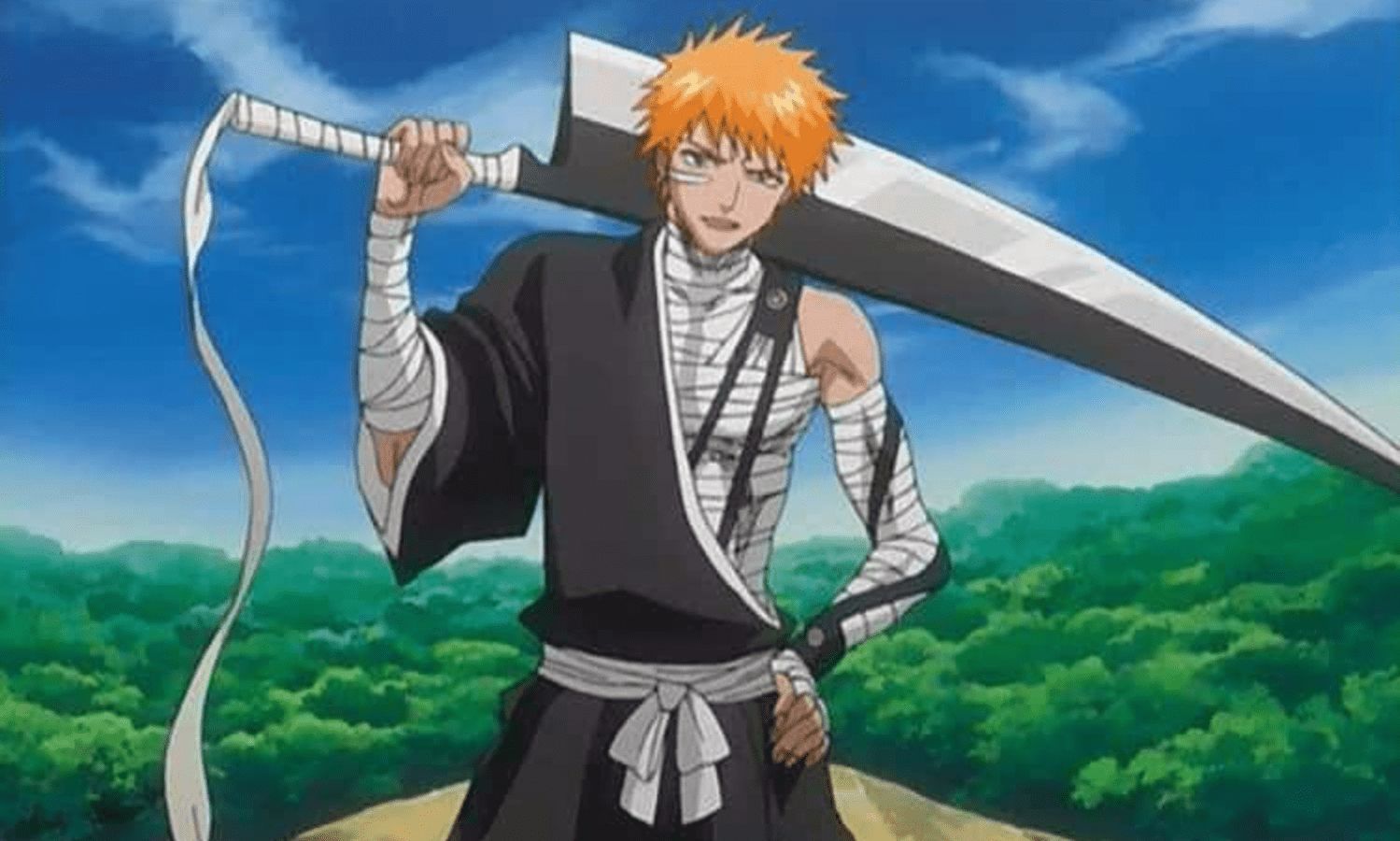 Ichigo&#039;s Zangetsu as seen in Bleach(image via Studio Pierrot)