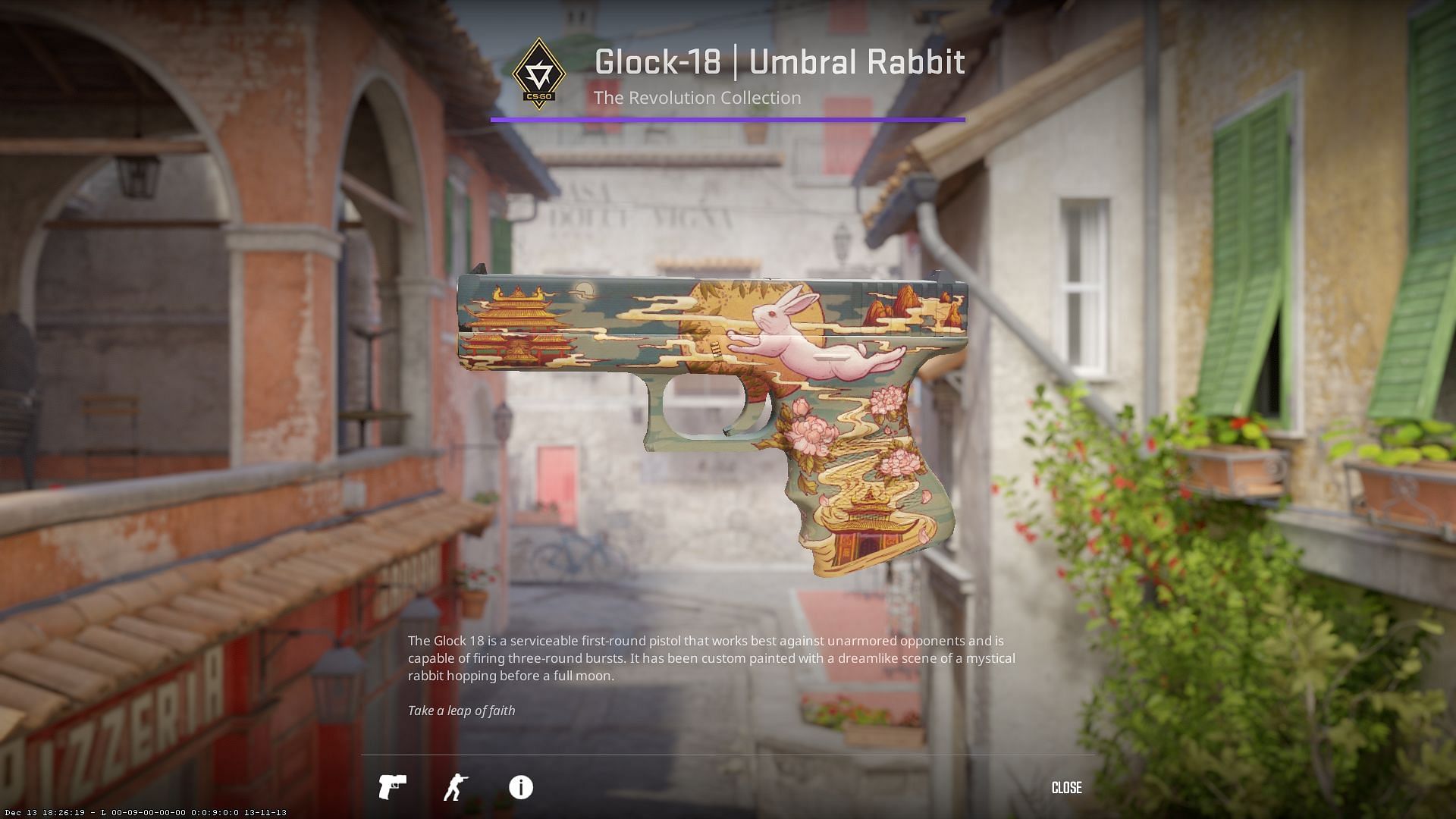 Glock-18 Umbral Rabbit (Image via Valve)