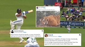 "Pull shot and Rohit Sharma - Love story ending up in breakup since last few years"- Fans react as Indian captain departs for 5 in 1st Test vs SA