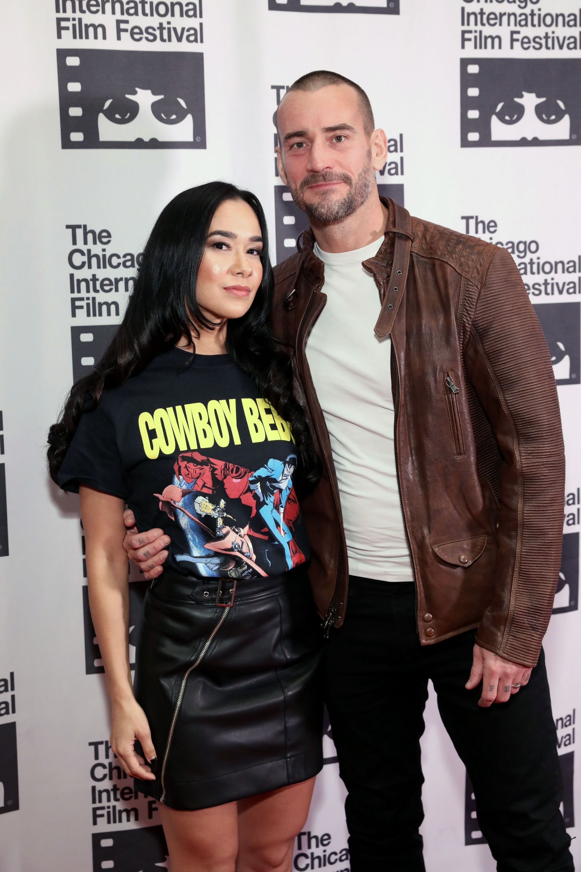 AJ Lee (left) &amp; CM Punk (right)