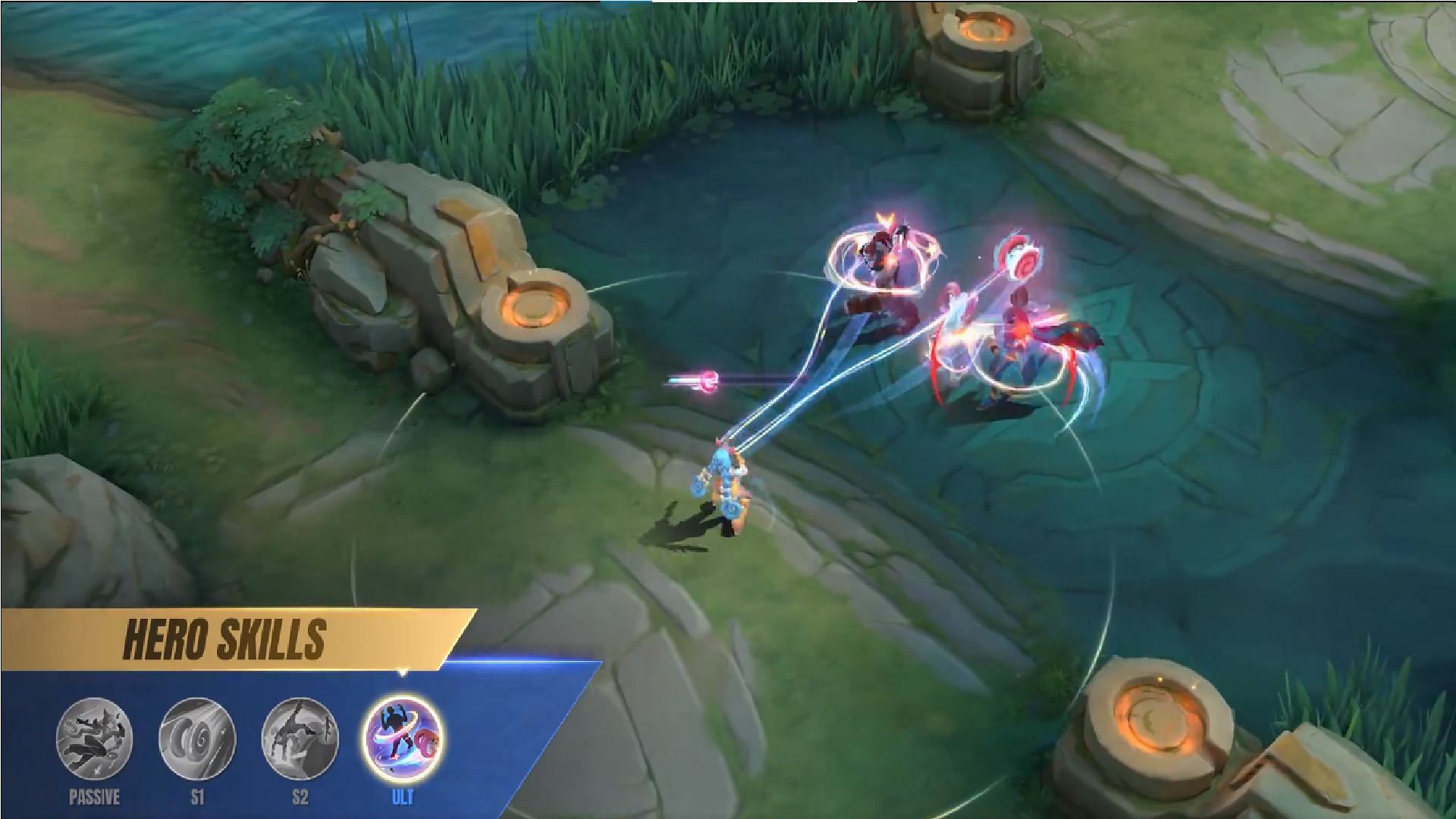 Cici in MLBB uses her ultimate to link two nearby enemies and deal damage simultaneously to them (Image via Moonton Games)
