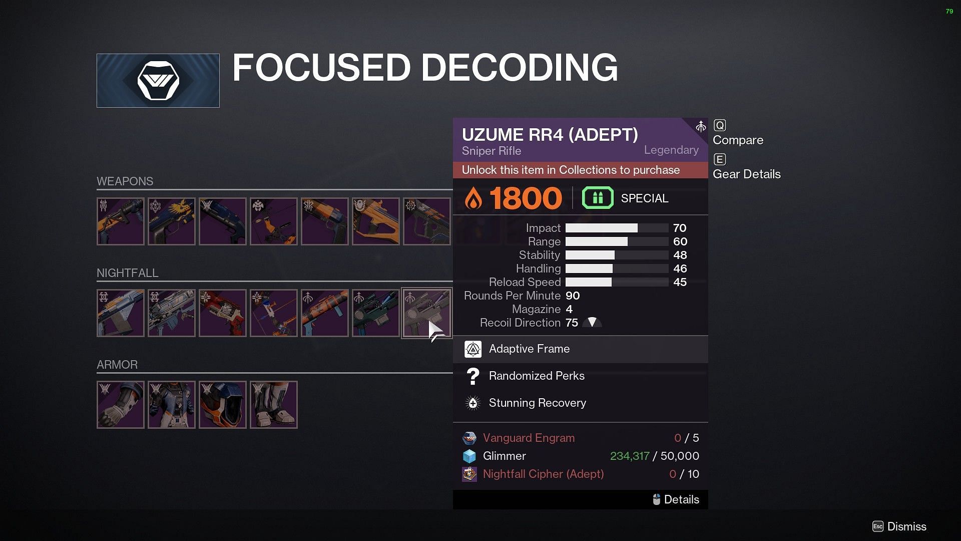 Focused Decoding section (Image via Bungie)