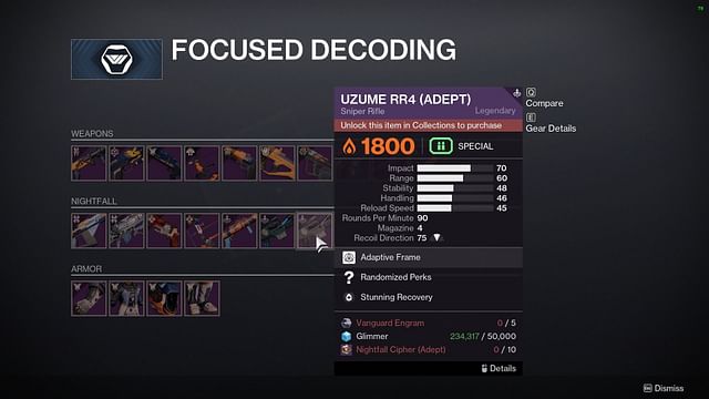 Destiny 2 Uzume RR4 god rolls, drop locations, and more