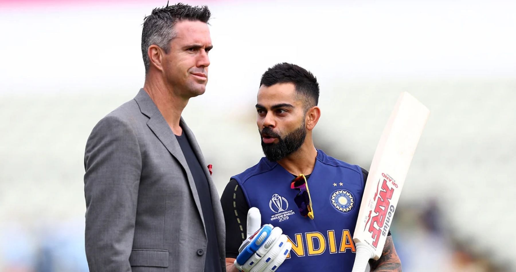 केविन पीटरसन और विराट कोहली 2019 वर्ल्ड कप के दौरान 