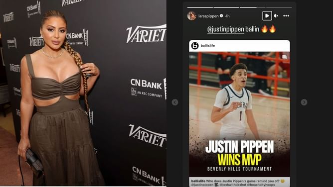 "Ballin": Larsa Pippen celebrates son Justin Pippen's Beverley Hills' MVP win while playing with LeBron James' son Bryce James
