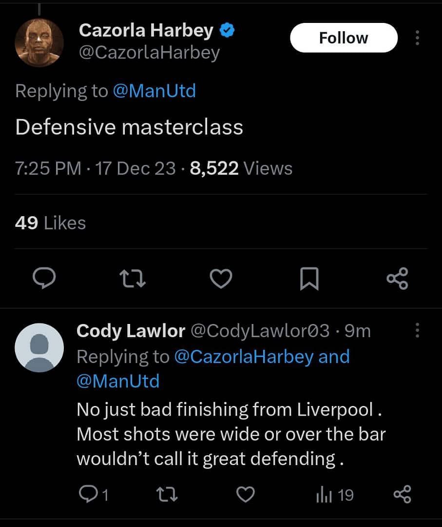 Fans on X reacted to derby clash at Anfield