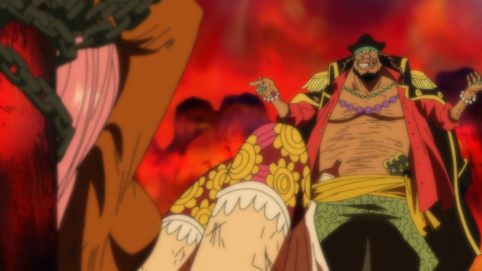 Bonney defeated by Blackbeard (Image via Toei Animation, One Piece)