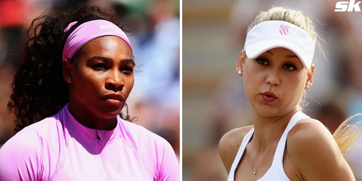 Serena Williams (L) and Anna Kournikova (R)