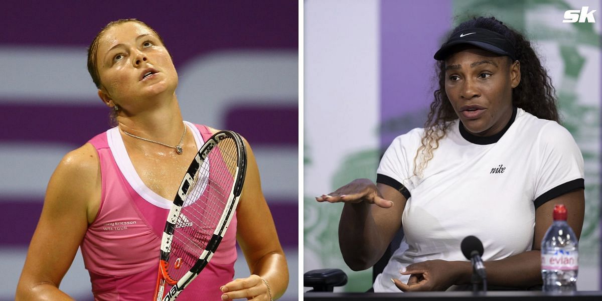 Dinara Safina (L) and Serena Williams (R)