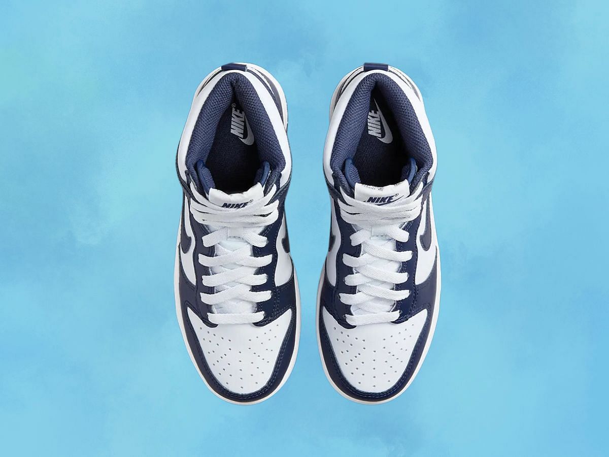 Nike Dunk High GS &ldquo;Obsidian/White&rdquo; sneakers (Image via Sneaker News)