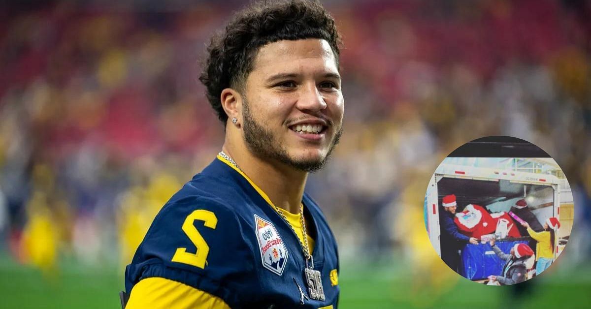 PHOTOS: Michigan QB Blake Corum spends a wholesome early Christmas giving back to the community
