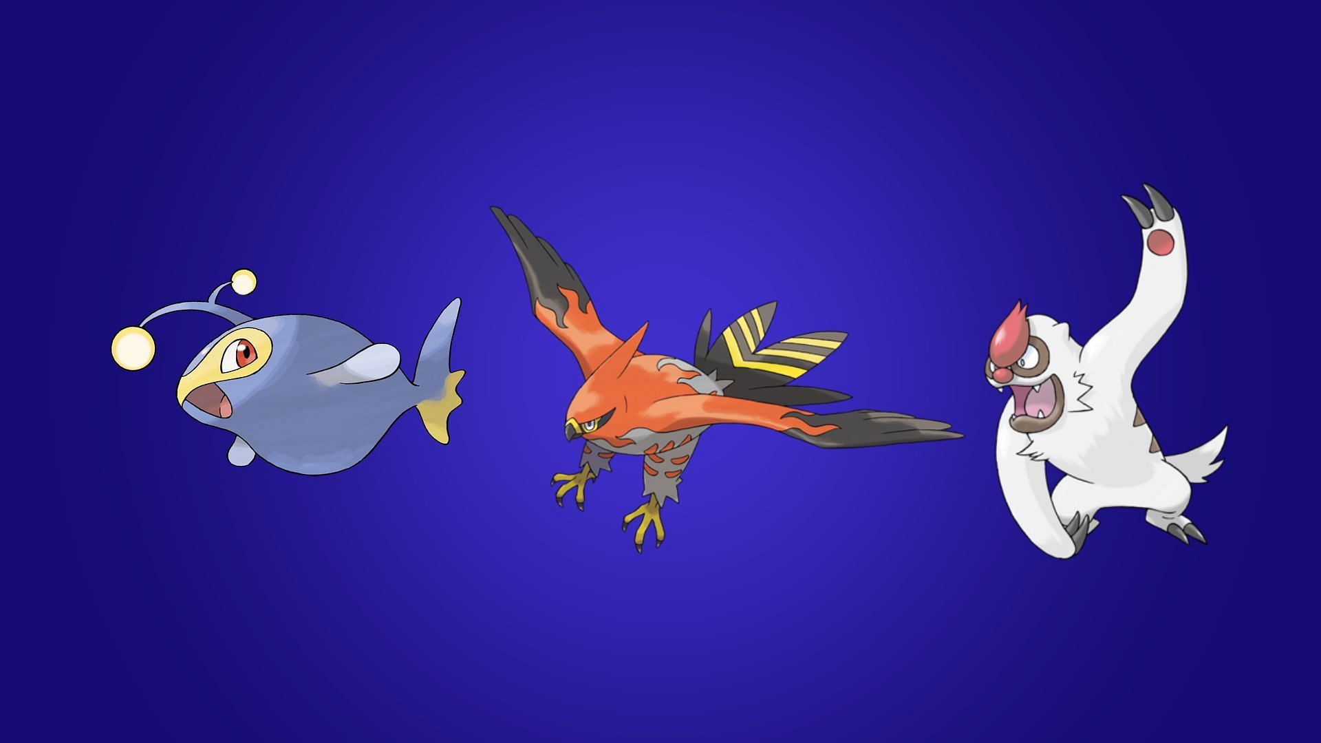 Lanturn, Talonflame, and Vigoroth (Image via TPC)