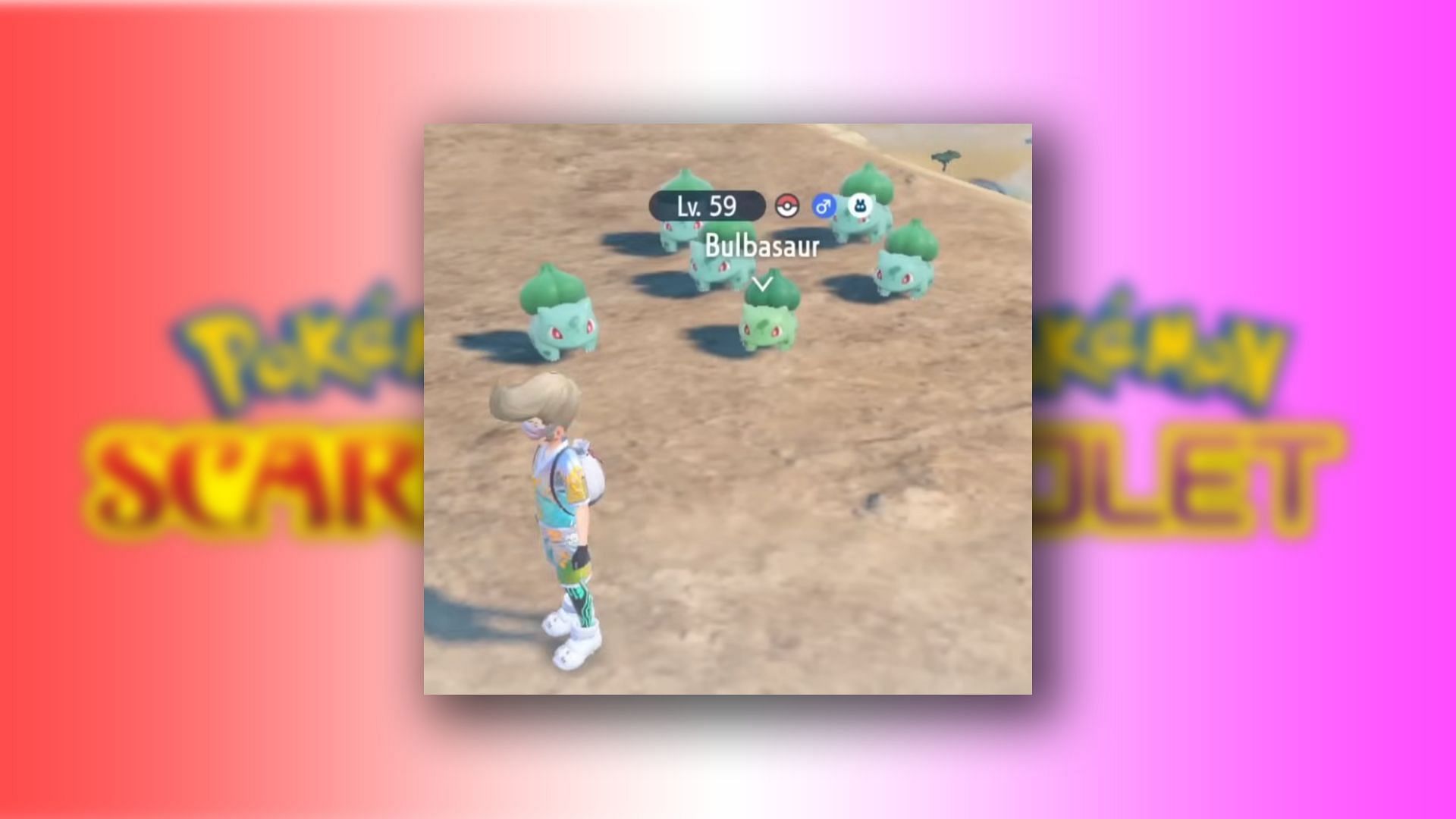 Shiny Bulbasaur spawn in Pokemon Scarlet and Violet (Image via TPC)