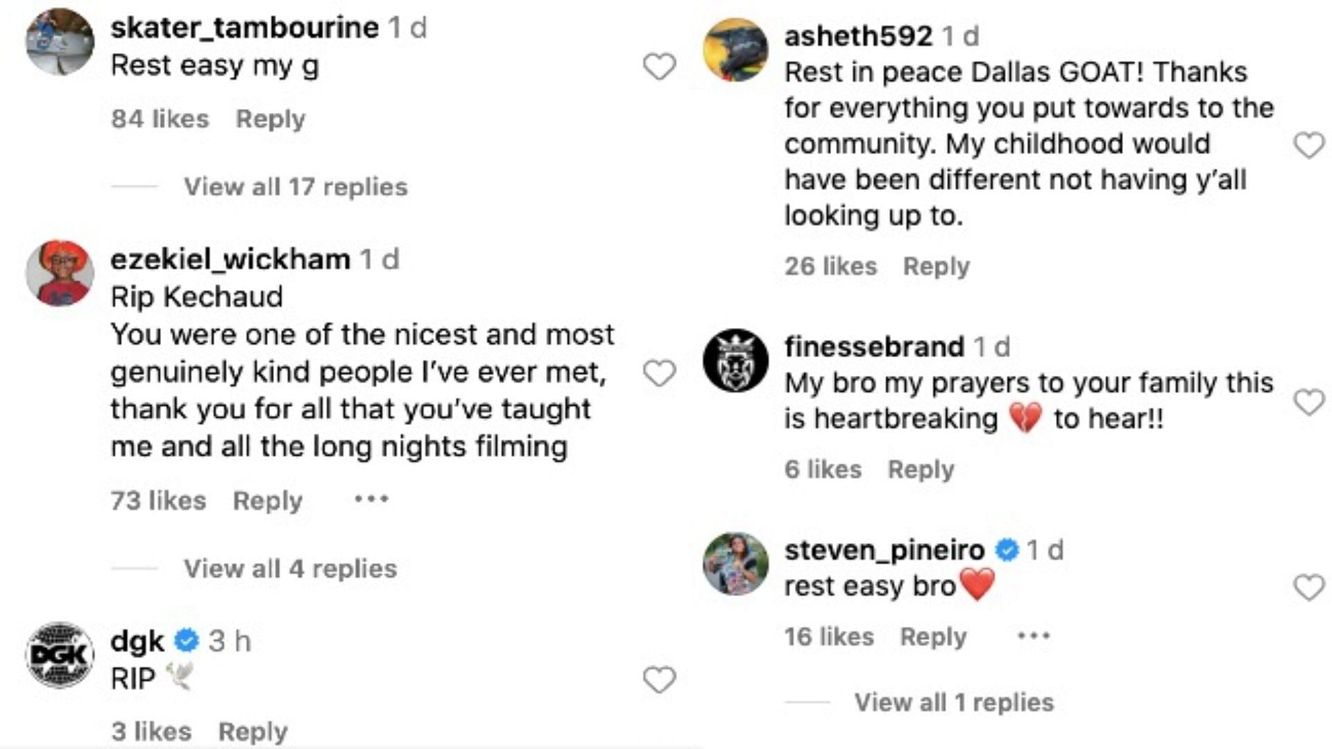 Reactions to Johnson&#039;s death(Image via KeChaud Johnson Instagram)